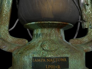 oil glass lamp retro vintage old antique Model 3D