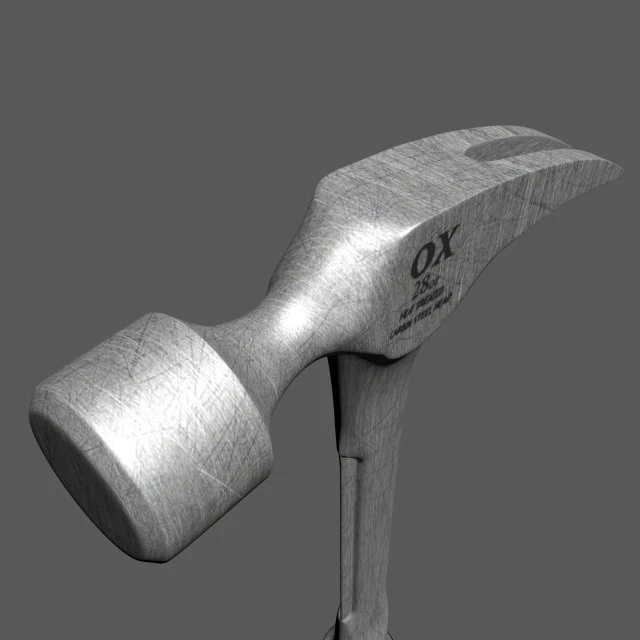 claw hammer 3D Model .c4d .max .obj .3ds .fbx .stl .blend 