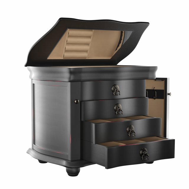 jewelry box 3D Model .c4d .max .obj .3ds .fbx .stl .blend 