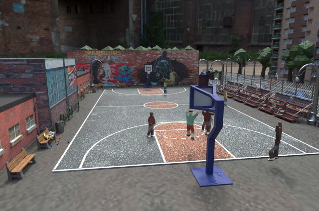 urban environment playground 3D-Modell .c4d .max .obj .3ds .fbx .stl .blend 