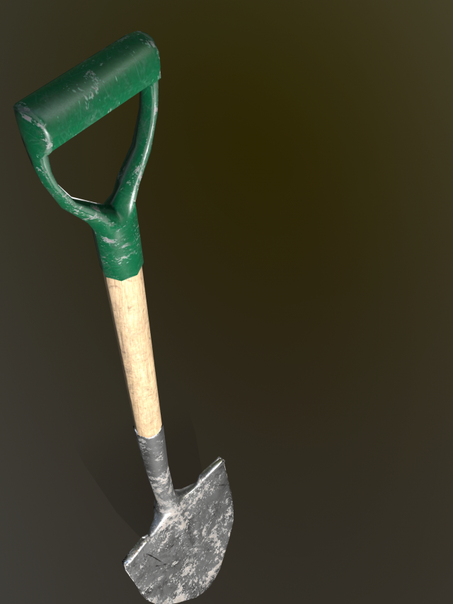 shovel 3D Модель .c4d .max .obj .3ds .fbx .stl .blend 