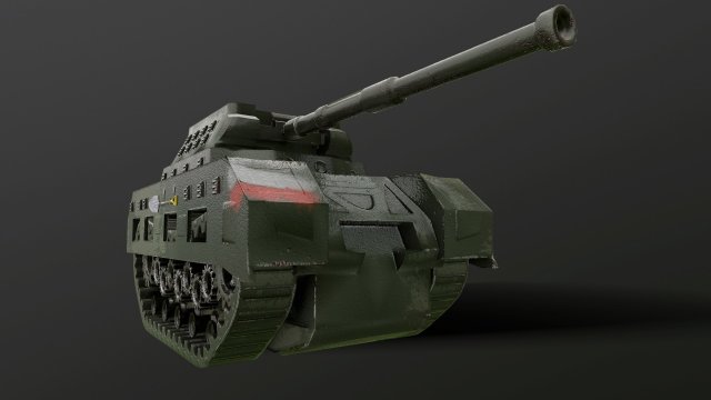tank low poly animated 3D Модель .c4d .max .obj .3ds .fbx .stl .blend 