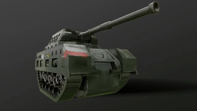 tank low poly animated 3D Model .c4d .max .obj .3ds .fbx .stl .blend