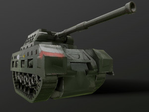 tank low poly animated 3D मॉडल