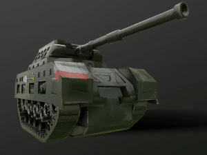 tanque baixo poli animado Modelo 3D
