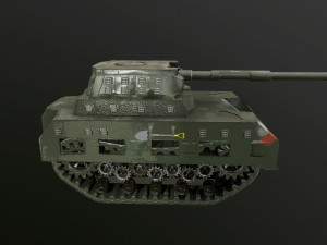 tank low poly animated 3D Модель