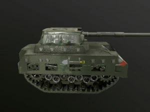 tank low poly animated 3D Model