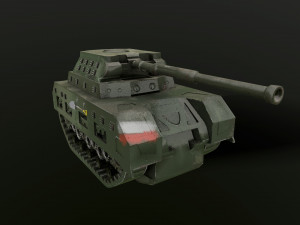 tank low poly animated 3D Модель