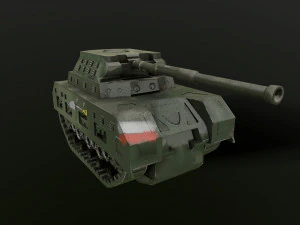 tank low poly animated 3D Model