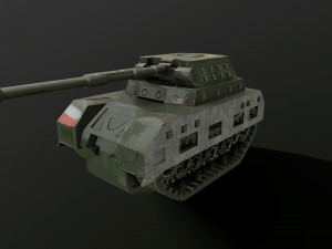 tank low poly animated 3D Модель