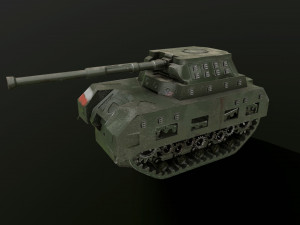 tank low poly animated 3D Модель