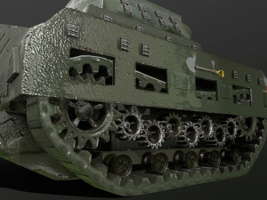 tank low poly animated 3D Модель