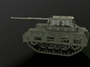 tank low poly animated 3D Модель
