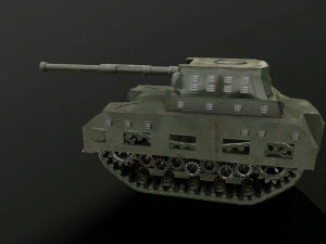 tank low poly animated 3D Model