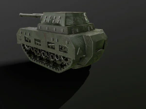 tank low poly animated 3D Model