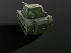 tank low poly animated 3D Модель