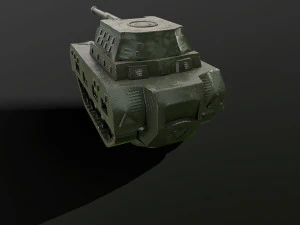 tank low poly animated 3D Model