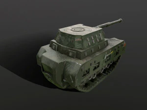 tank low poly animated 3D Model