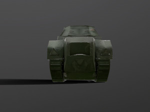 tank low poly animated 3D Модель