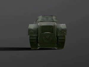 tank low poly animated 3D Model