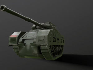 tank low poly animated 3D Модель