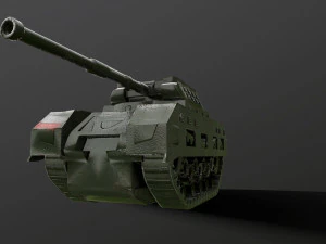 tank low poly animated 3D Model