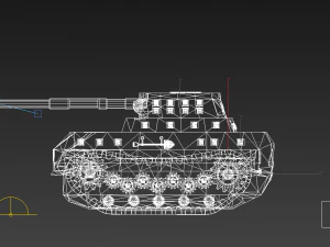 tank low poly animated 3D Model