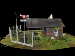 abandoned petrol station 3D Model