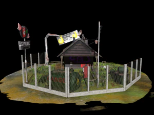 abandoned petrol station 3D Model