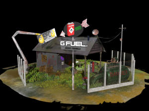 abandoned petrol station 3D Model