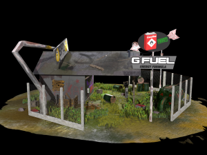 abandoned petrol station 3D Model