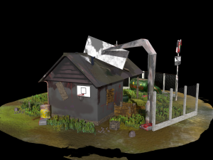 abandoned petrol station 3D Model