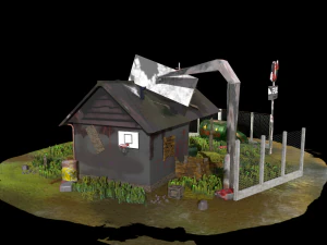 abandoned petrol station 3D Model