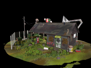abandoned petrol station 3D Model