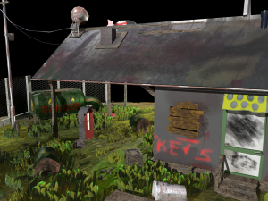 abandoned petrol station 3D Model