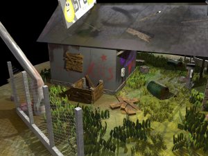 abandoned petrol station 3D Model