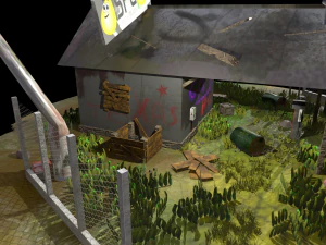 abandoned petrol station 3D Model