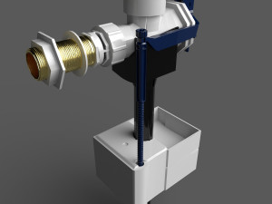 ball-cock supply valve from tank fill 3D मॉडल