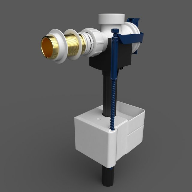ball-cock supply valve from tank fill 3D मॉडल .c4d .max .obj .3ds .fbx .stl .blend 
