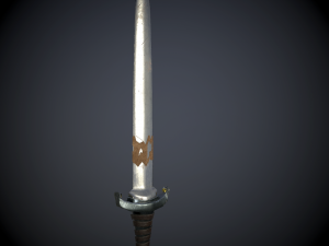 knightly sword low poly 12th century 3D Модель