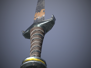 knightly sword low poly 12th century 3D Модель