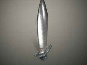 knightly sword low poly 12th century 3D Модель