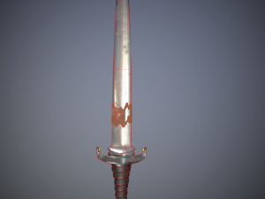 knightly sword low poly 12th century 3D Модель