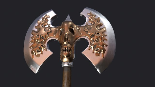 ancient battle axe 3D Модель in Рукопашное 3DExport
