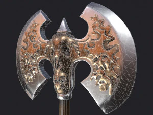 ancient battle axe 3D Model