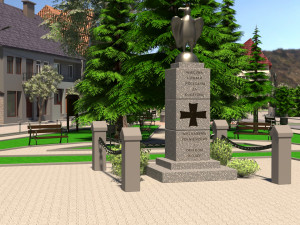 small city market square 3Dモデル