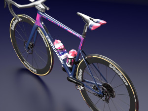 Bicycle cannondale supersix evo of education first pro cycling team 3D 모델