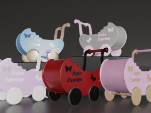 doll strollers 3D मॉडल
