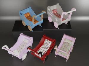 doll strollers 3D Model