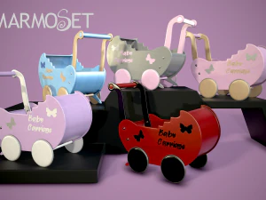 doll strollers 3D Model